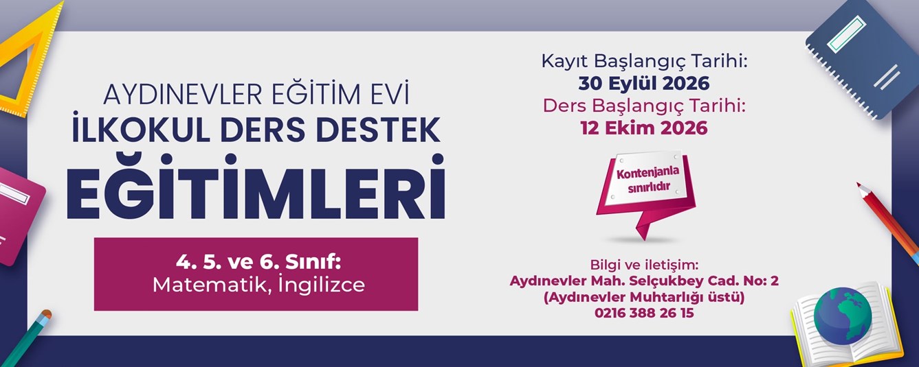 Aydınevler Eğitim Evi İlkokul Ders Destek Eğitimleri